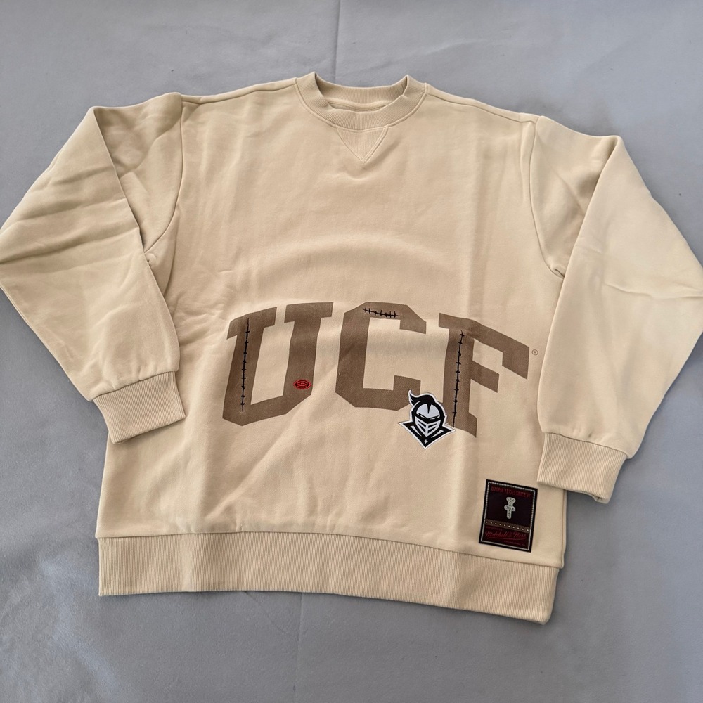 Mitchell & Ness Cactus Jack UCF Knights Crewneck Sweatshirt Tan Mens‎ M FC9327